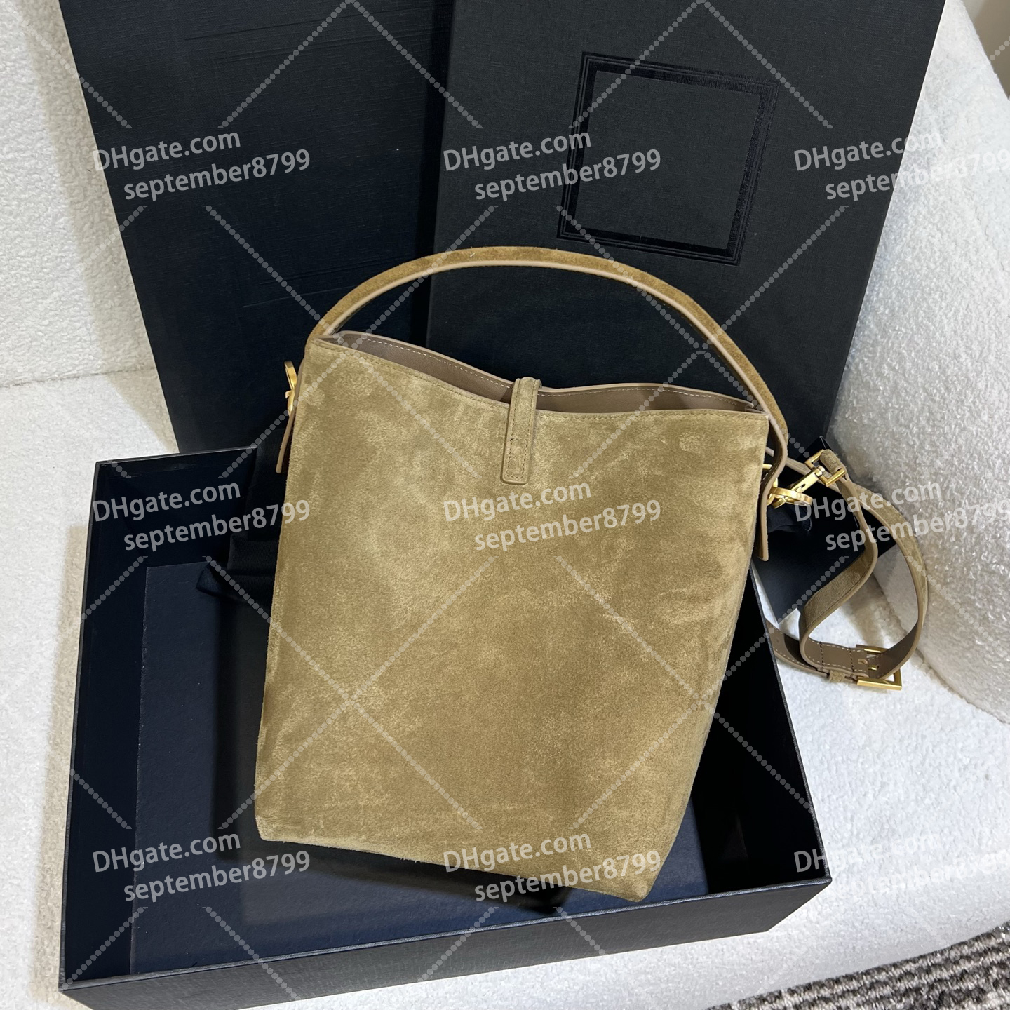 Diamond Top Quality Woman Suede Bucket Bag Designer Bag Lady Luxury Crossbody Bag Size 25cm Handbag Shoulder Bag Purse With Box