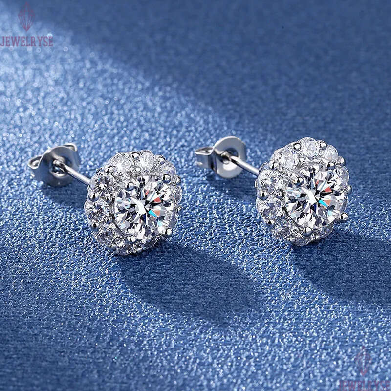 luxury round designer earrings necklace for women short cross chain choker moissanite cz zircon flower design earring ear rings earings chokers jewelr