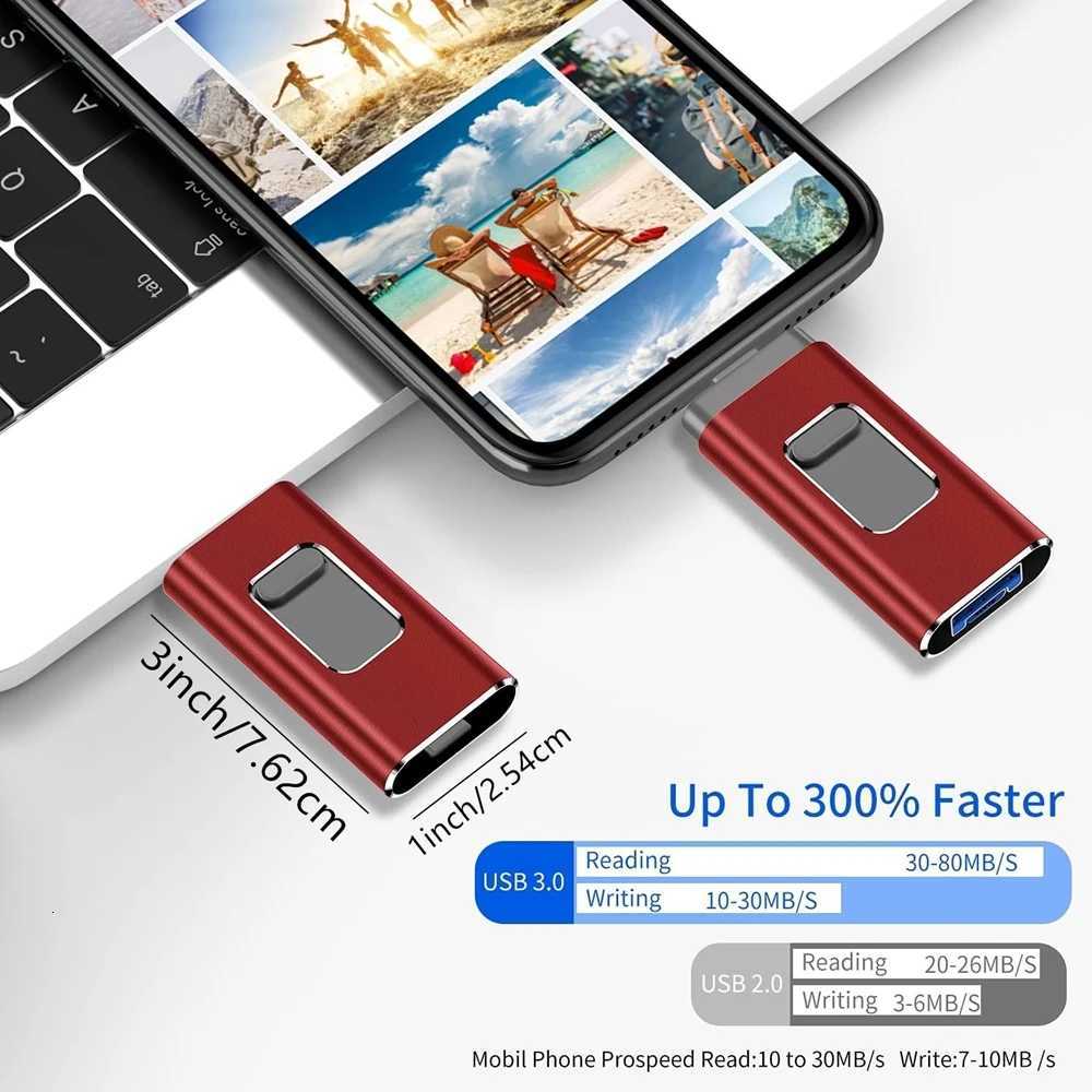 USB Flash Drive 2T 1T High Speed 512G 256G Sticks External Storage Pen Drive For Phone iPhone Android PC Copy Photo Vid Files C251209