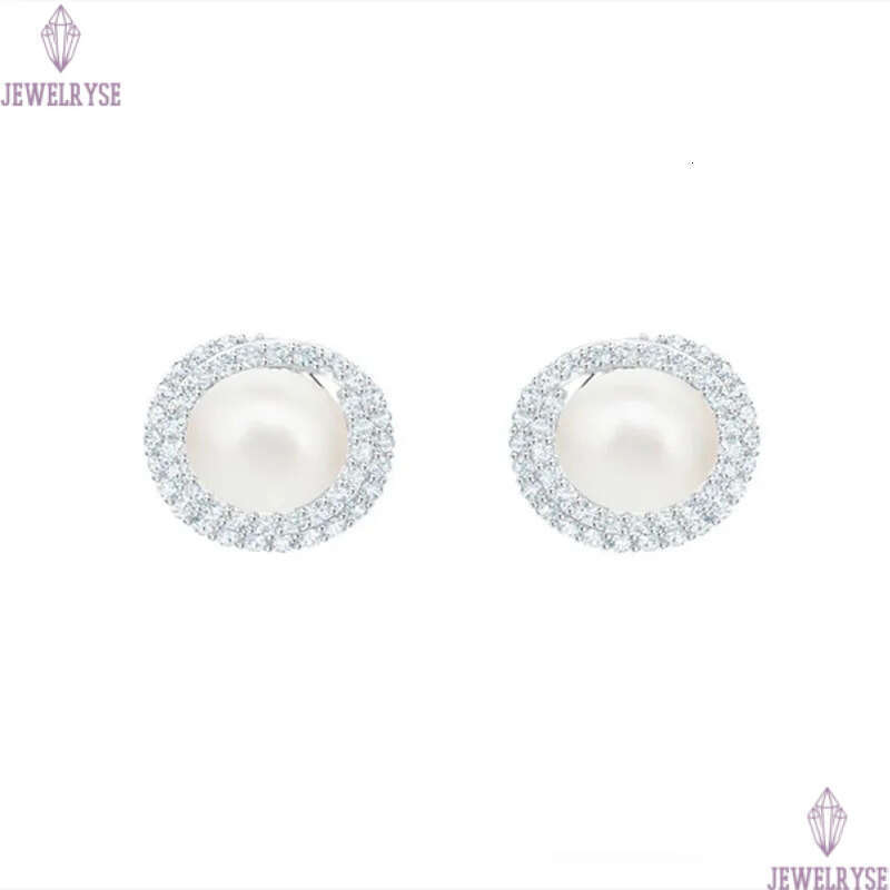 Luxury elegant big round pearl designer earrings for women lovely romantic shine crystal cz zircon geometry hollow charms earring earings ear rings je