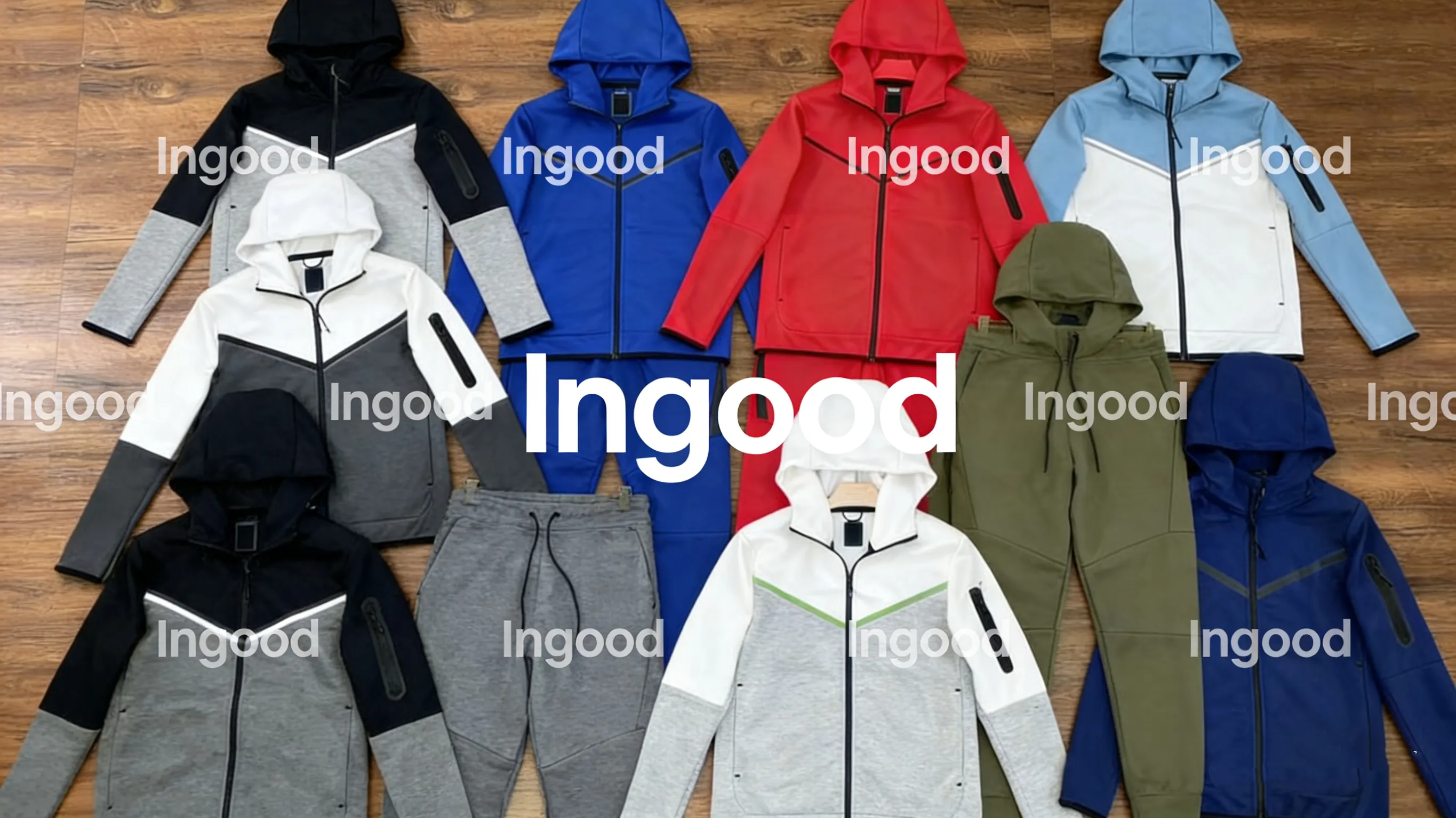 Designer hoodie Tech niketech Fleece Hoodie and Joggers Set - Men Women 2 Piece Tracksuit with Full Zip Hooded Sweatshirt and Stretch Athletic Pants - S to XXL