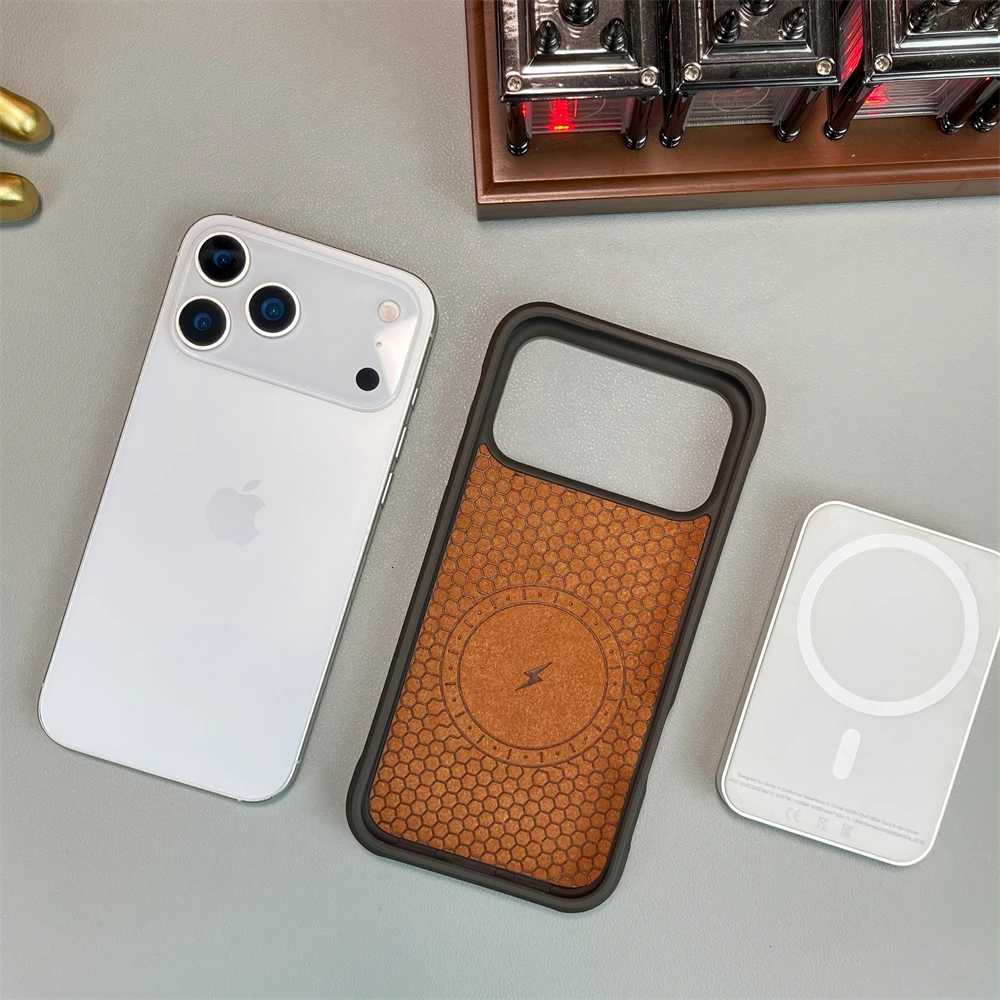 or Built-in Magnetic Carbon Fiber Matte Case for iPhone 17 Air 16 15 14 Pro Max for Shockproof Bumper Frosted Cover C251209