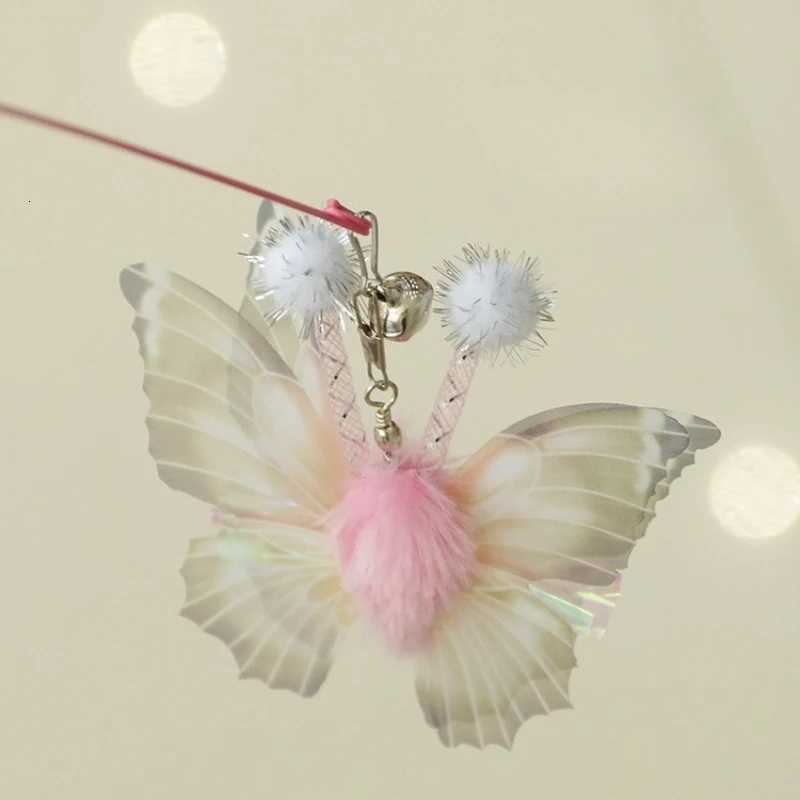 Cat Teaser Toy Suction Cup Butterfly Squeaky Bell Feather Interactive Kitten Toy Exciting Playtime Bite-resistant Teaser Cat Toy M251209
