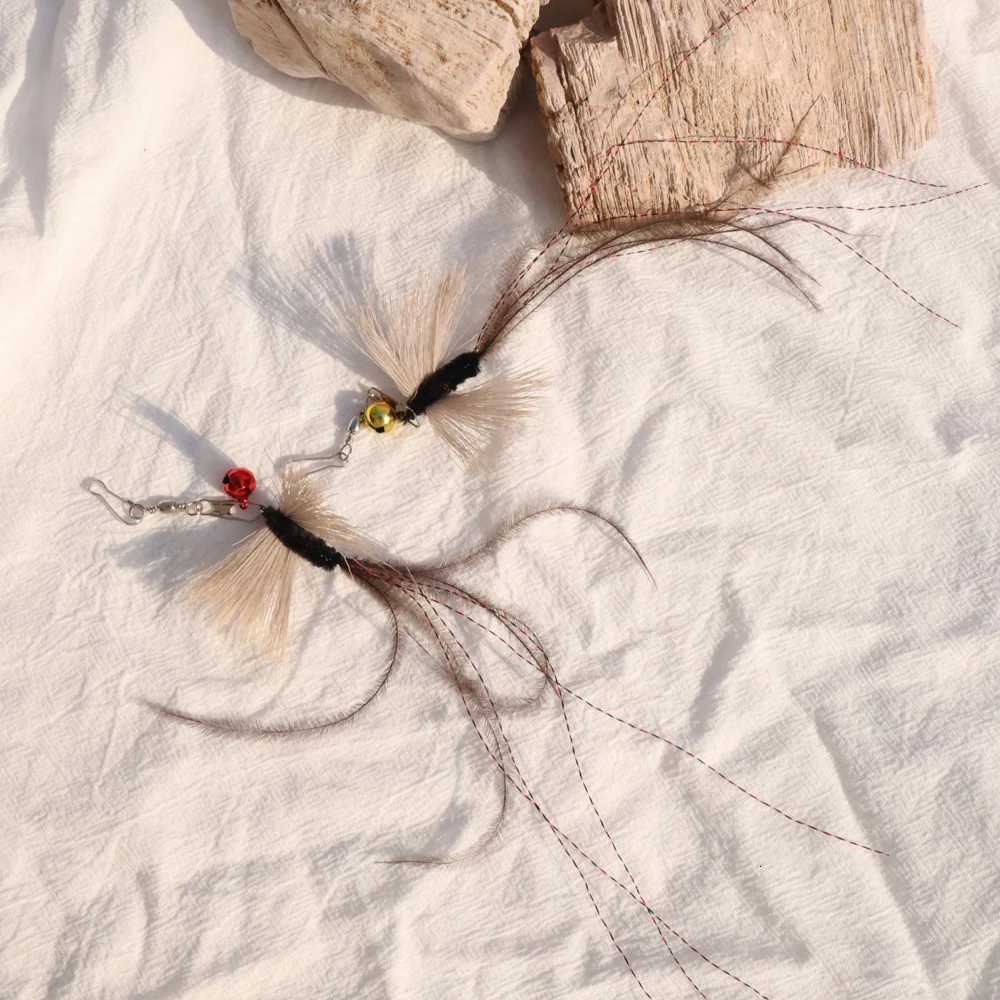 2pcs Blue Simulation Insect Cat Teaser Stick for Change Heads Cat Toys Tassel Pet Toy Supplies M251209