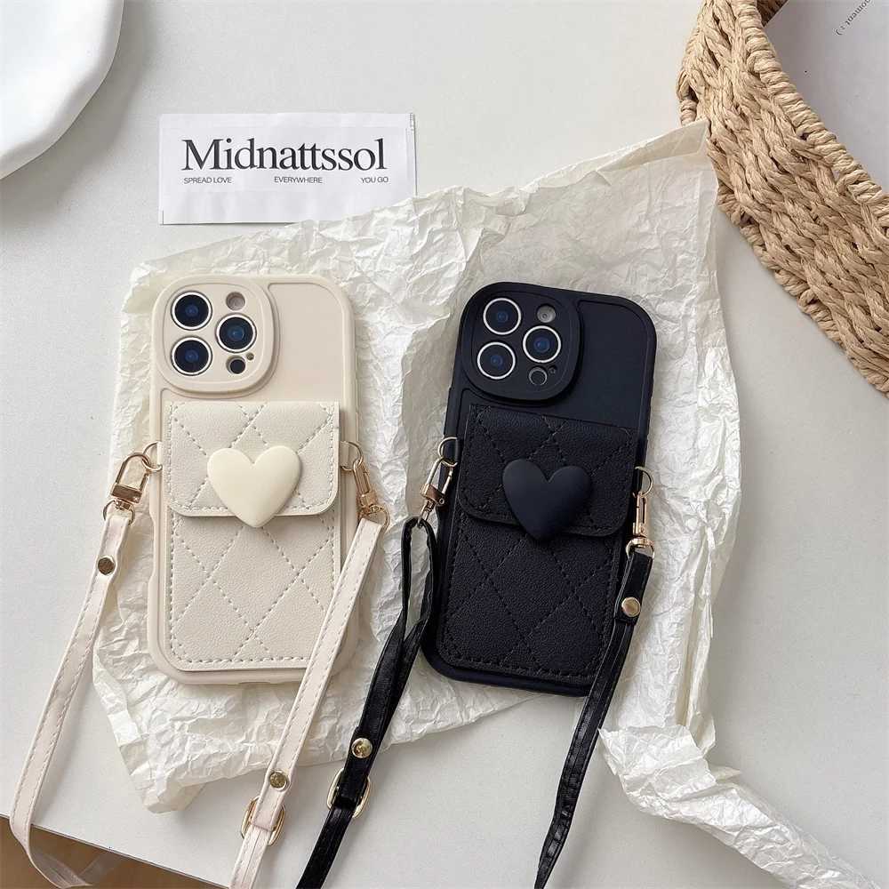 Cute Lanyard Crossbody Necklace Strap Card Holder Phone Case for IPhone 17 Air 16 15 14 Plus 13 12 11 Pro Max X XR Cover C251209