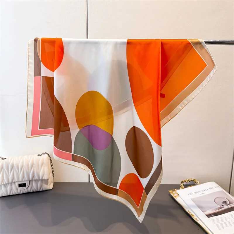 Luxury Spring Square Scarf Womens Fashion Print Scarf Luxury Imitation Silk Neckerchief Foulard Bandanas Hairbands Wraps For Travel Y251208