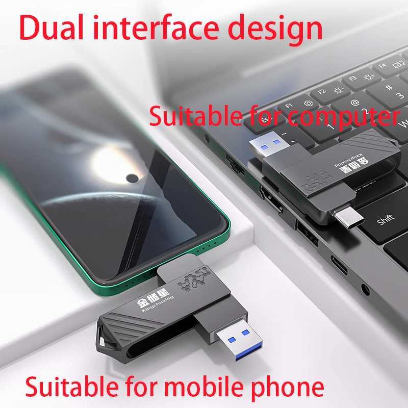 High Speed Solid State USB Drive 1TB Mobile Phone Hard Drive Type-C Dual Interface Mobile Cputer Large Capacity USB Drive 512G C251209