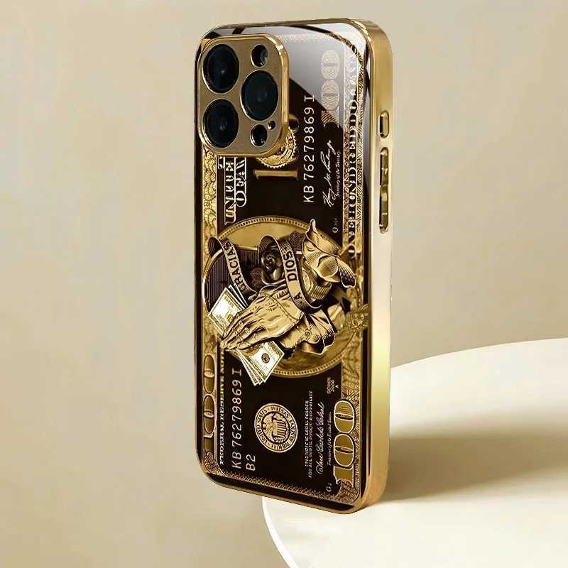 Wealth Pattern Gold Metallic Paint Phone Case For iPhone 17 16 15 14 13 12 11 Pro Max 15 14 Plus 17 Air 16E Cover C251209