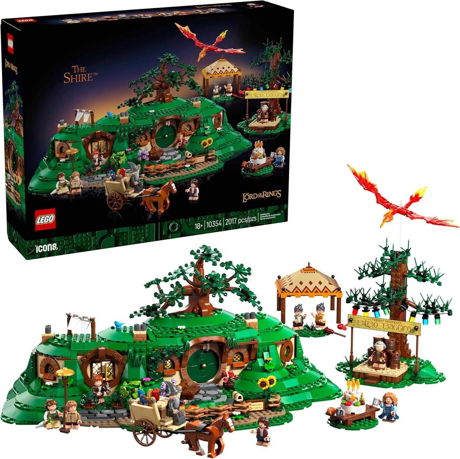 LEGO Icons The Lord of The Rings: The Shire Building Set - Room Decor for Men and Women, Ages 18+ - Adult DIY Collectible for Bedroom or Office - 1035