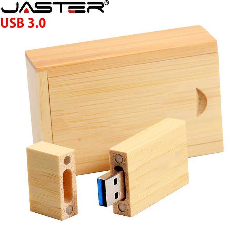 JASTER Wooden Block USB 30 Flash Drive Red Wood Pendrive 4GB 8GB 16GB 32GB 64GB 128GB Memory Stick U DiskNo custi C251209