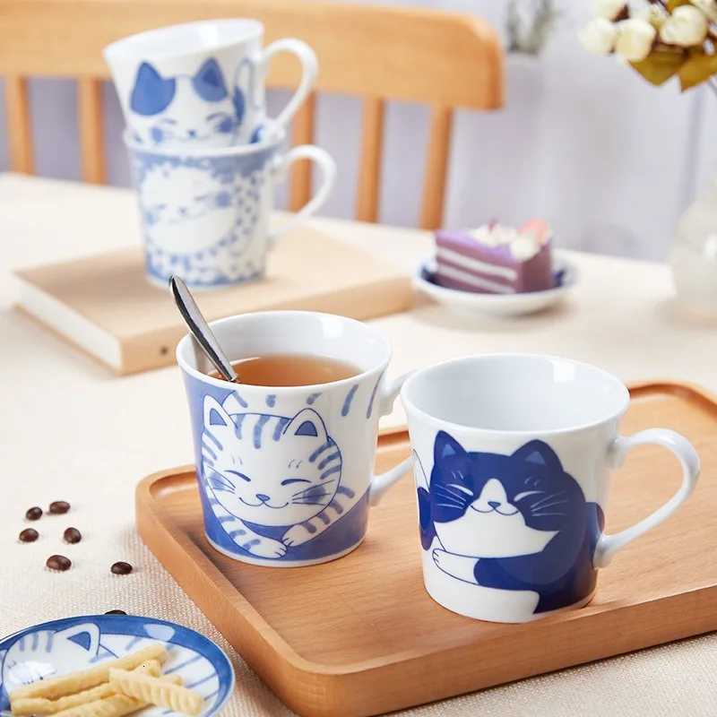 Japanese Cute Cat g Creative Cartoon Cat Ceramic Cup He Off Couple Cup Bar Counter Decorations Drinkware Milk Coffee g H251209