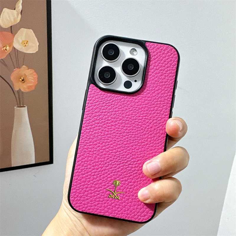 Luxury business Litchi grain leather Case Couple for iPhone 15 14 Phone Cover 13 12 11 Pro MAX Hard Cover Shockproof Back Funda C251209