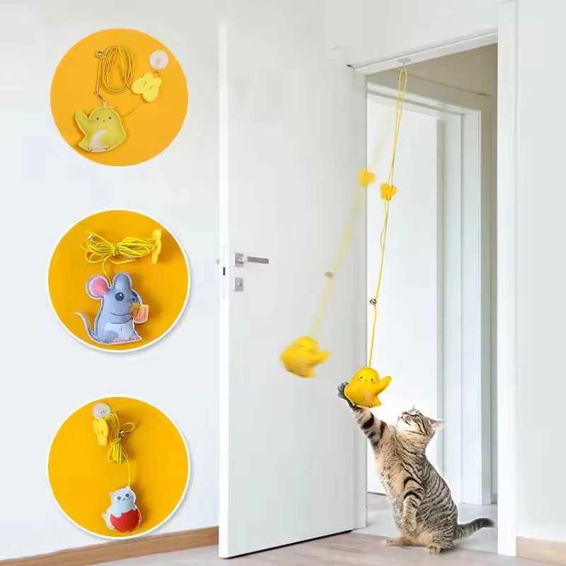 Interactive Cat Toy Hanging Simulation Cat Toy Funny Self-hey Interactive Toy for Kitten Playing Teaser Wand Toy Cat Supplies M251209