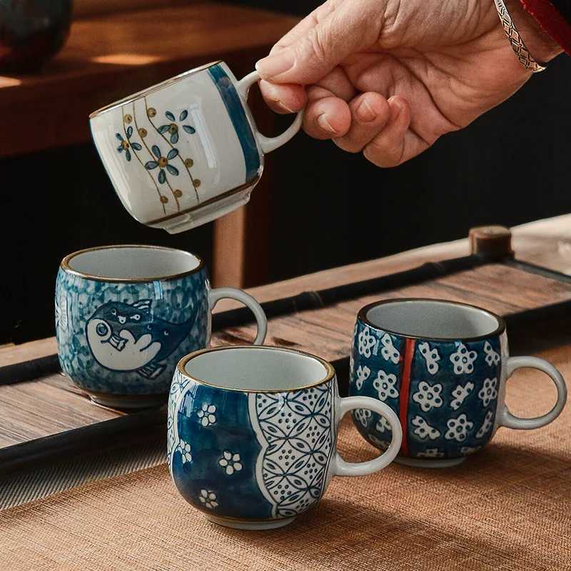 Japanese Hand-painted Handle Tea Cup Ceramic Kung Fu Tea Set Household Single Cup Heat-insated Non-hot Hand Small H251209
