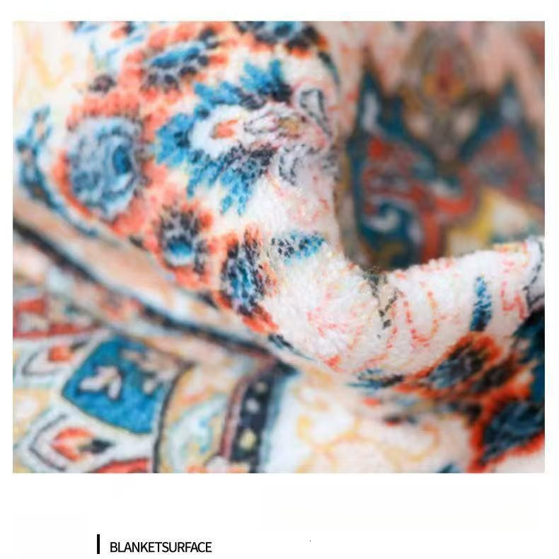 Vintage Style faux cashmere washed base large area full floor mat home foldable living room carpet Home decor H260226