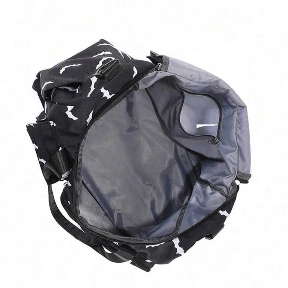 New bat pattern casual weekend bag with wet bag shoe cpartment large capacity hospital maternity bag simple crossbody bag Y251209