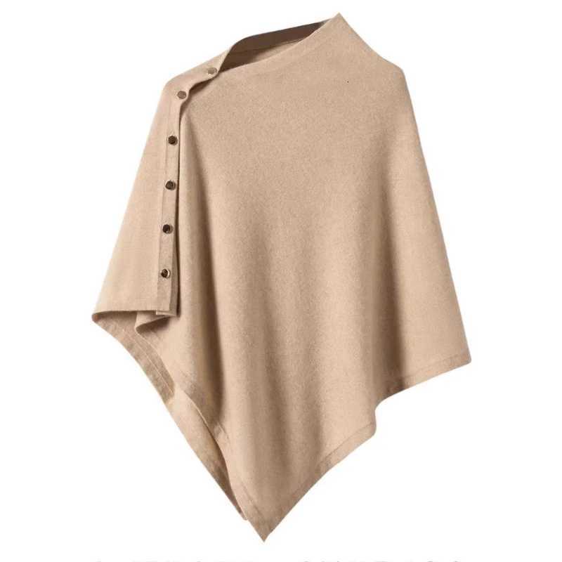 Luxury 2025 New Large Shawl for Womens Spring and Autumn Fashion Versatile Diagonal Buckle Loose High-end Cape Knitted Shawls Y251208