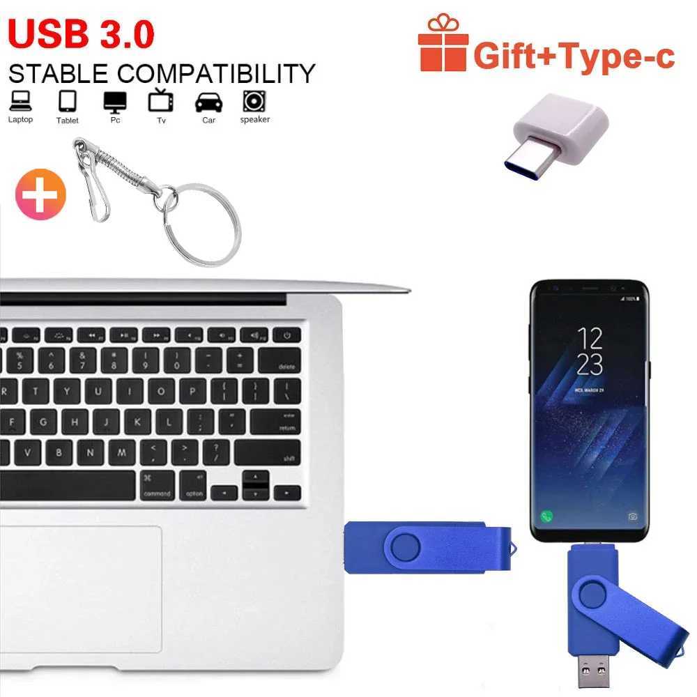 High Speed Pendrive 64GB 128GB 256GB 64GB High-quality Usb Flashdrive Pen Drive OTG Type C USB Flash 30 USB with Key Chain C251209