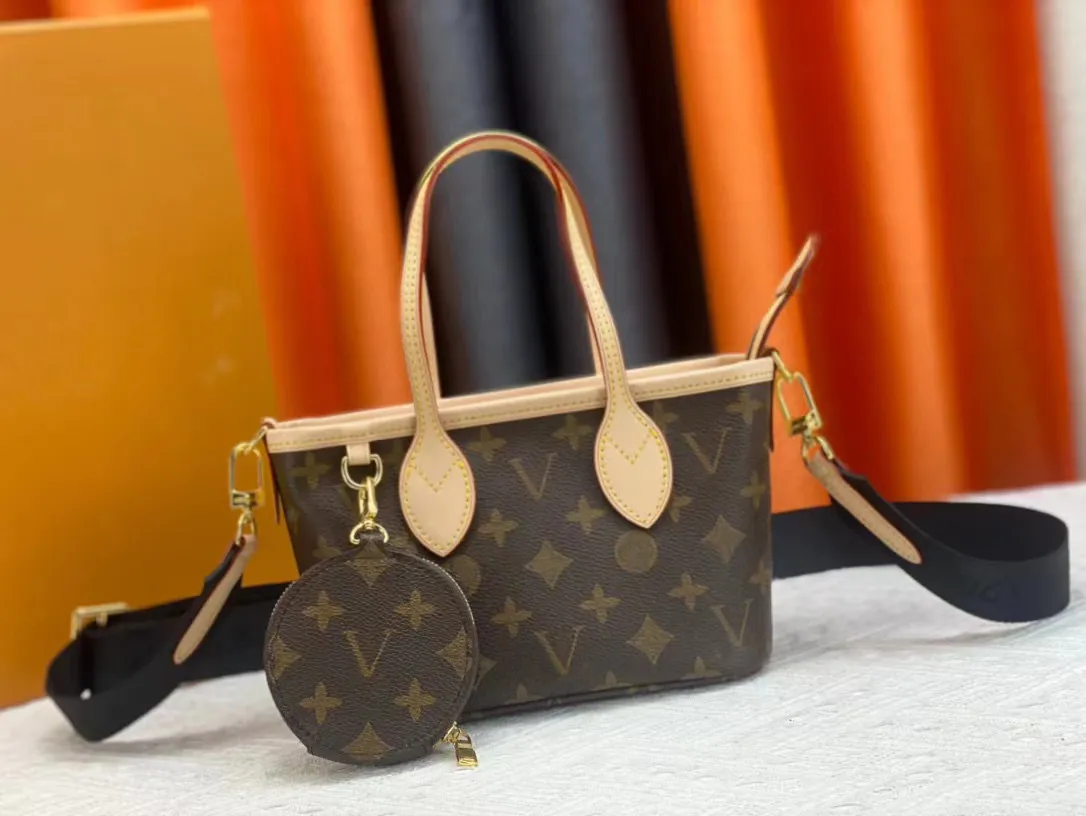 Luxury Women Handbags Designer Tote Bag Classic Flower new wide shoulder strap 2pcs/set beach bag clutch wallet woman Shoulder bag