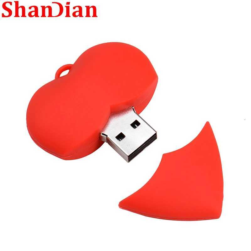 Gifts For Kids Red 64GB USB Flash Drive Silicone 32GB Pen Drives Gift 16GB Memory Stick 8GB Beautif U Disk 20 C251209