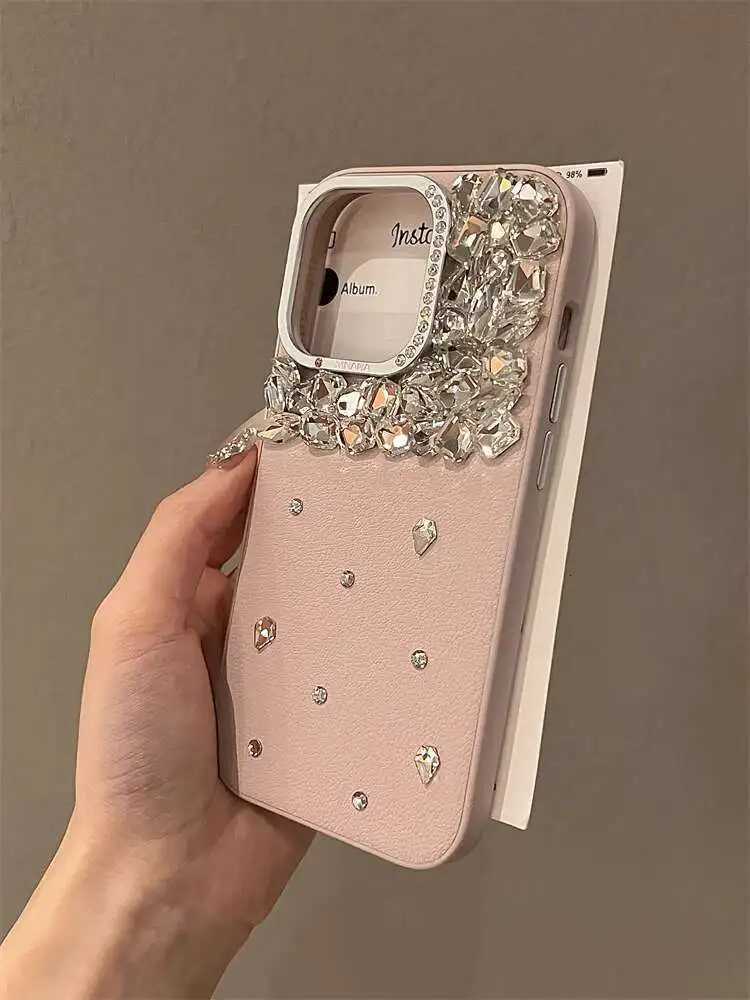 High Quality Phone Case For iPhone 17 16 15 13 12 14 Pro Max Luxury Glitter Diamond Bling Rhinestone Cover For iPhone 17 Pro max C251209