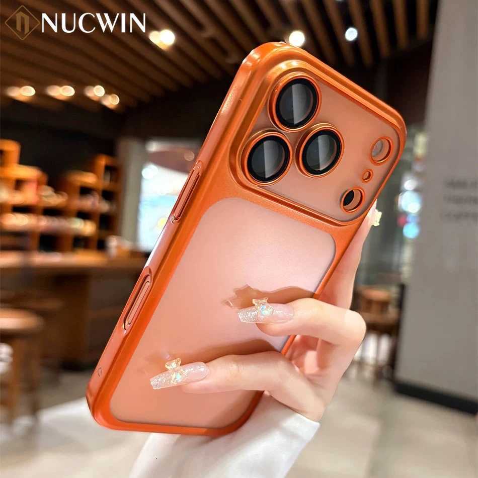 Latest Orange tra Thin Frosted Phone Case for iPhone 17 Pro Max 17Pro 17 With Lens Film Protection Shockproof Hard PC Cover C251209