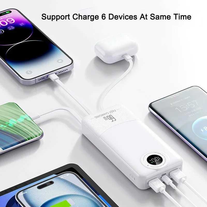20000mAh Large Capacity 66W Fast Charging Portable Charger External Battery Power Bank for IPhone H251209