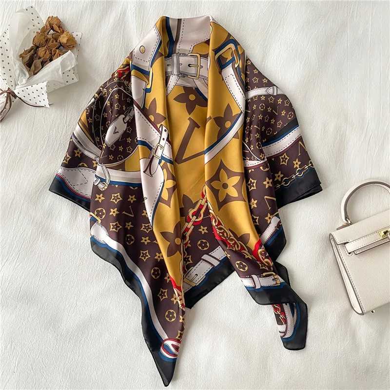 Luxury New Fashion Luxury Temperament Square Scarf Silk Scarf Womens Travel Sunscreen Shawl Headscarf Color Matching Scarf Versatile Y251208