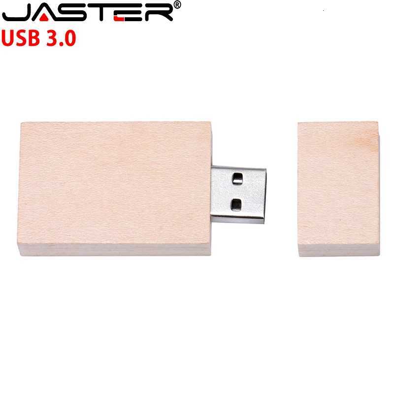 JASTER Wooden High Speed USB 30 Flash Drive Maple Leaf Album Box Pen Drive Photography Wedding Gift Memory Stick 10510540MM C251209