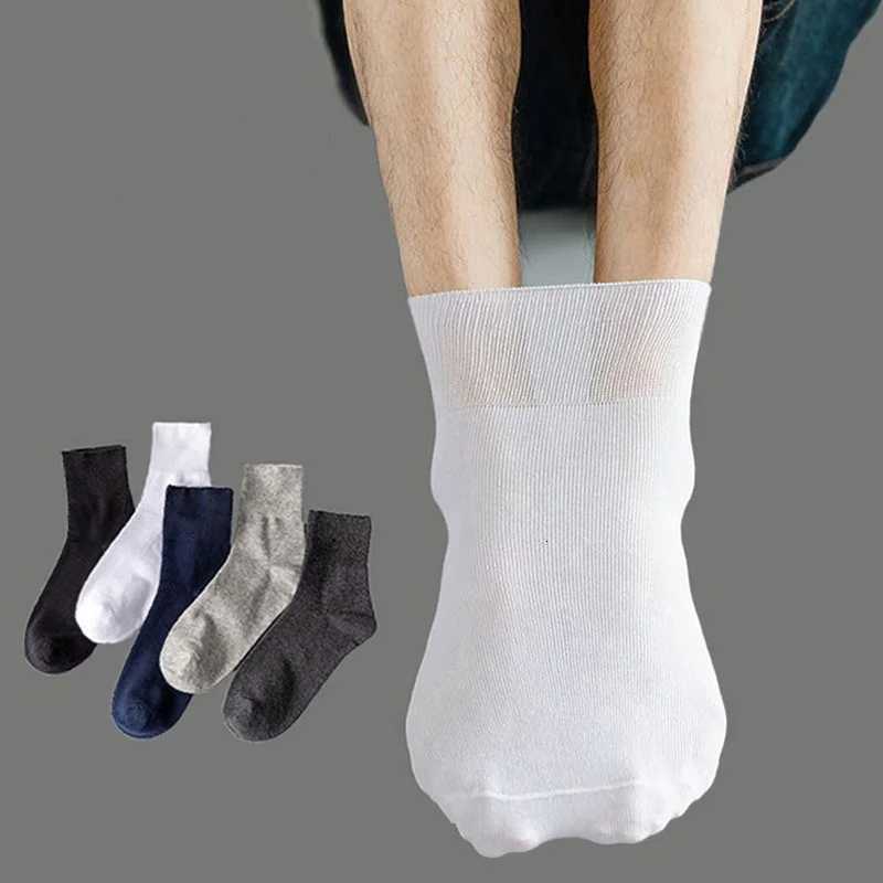 5 Pairs Plus Size EUR 45-50 Prevent Varicose Veins Socks Mens Diabetics Patients Cotton Loose Mouth Sock Man Women Comfort MeiasT251209