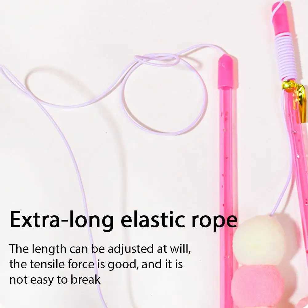 Cat Teaser Toys Stick Elastic Rope Imitation Caterpillar Scratch-resistant Cat Teaser Interactive Toys Pet Cats Toys Stick M251209