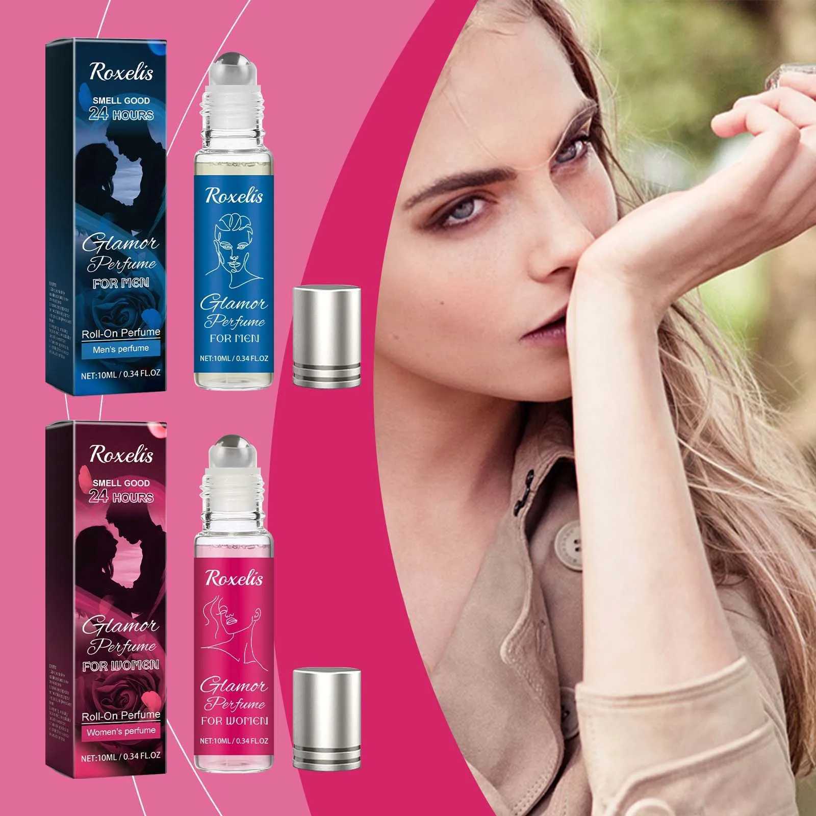 Roxelis 10ml Pheromone Perfume Roller Ball Long Lasting Natural Refresh Flirting Glamour Release Dating Couple Charming PerfumeT251209