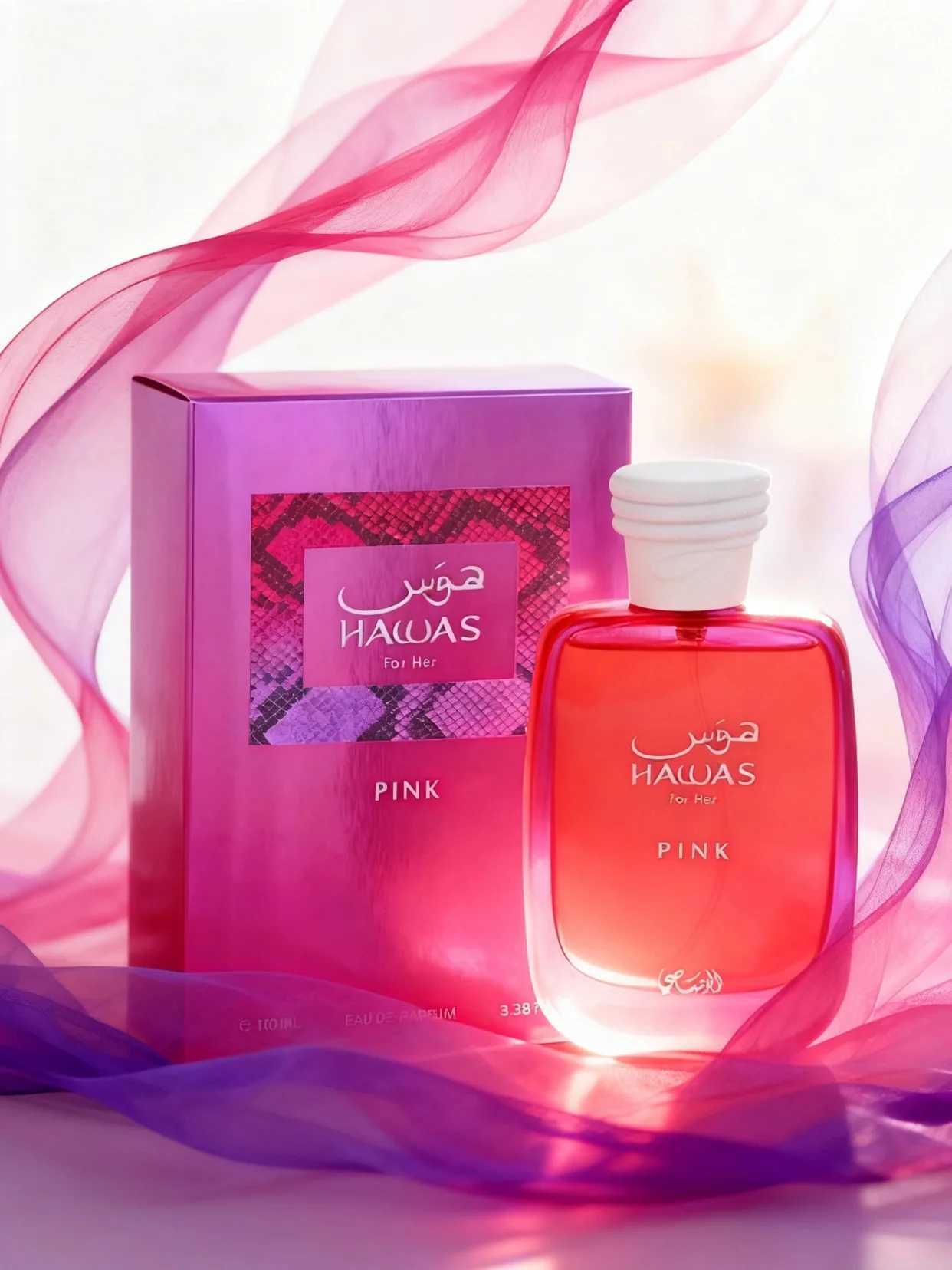 RASASI Hawas Pink For Her Eau de Parfum Spray 100ml 34 oz Floral Fruity Perfume for Women Vanilla Cotton Candy MarshmallT251209
