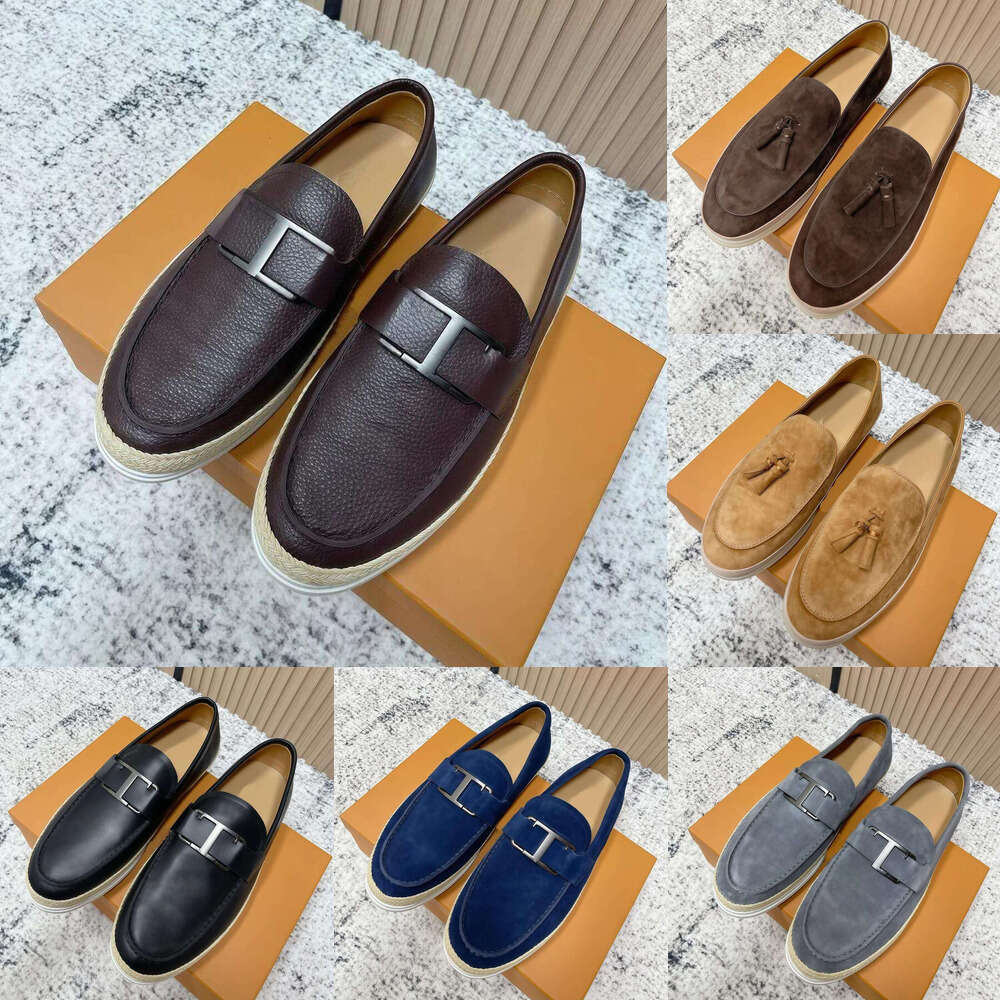 Luxury Loafers Dress Formal Men's Leather Suede flat lace up shoes Work Social Business party Wedding office casual shoes outdoor Designer Mens shoe Top Quality