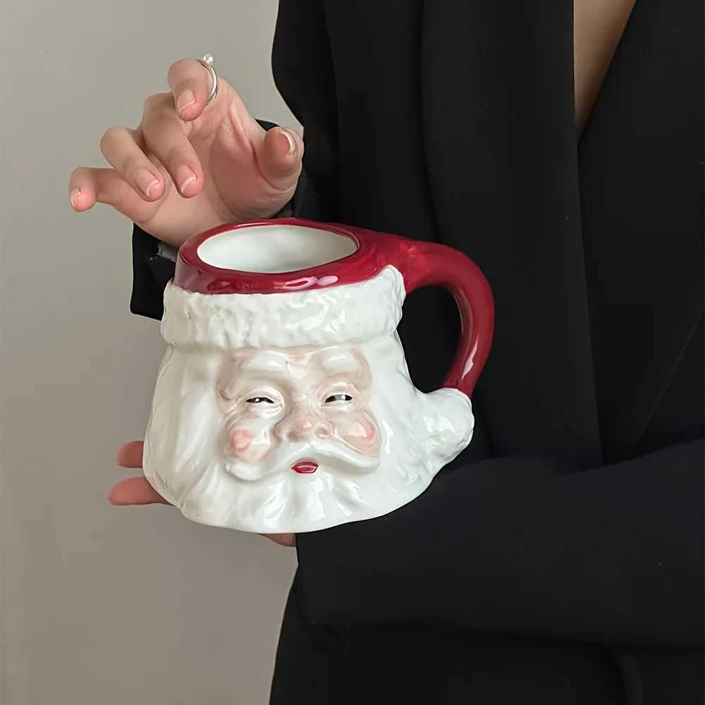 Santa g 500ml Insated Cup for Coffee Soup 3D Santa Design Hand Wash Only Perfect Christmas Gift H251209