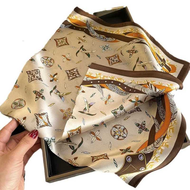 Luxury New Women Silk Printed Design Scarf For Women Fashion Neck Tie Hand Bag Foulard Wrist Kerchief Shawl Wraps Hajib Silk Scarves Y251208
