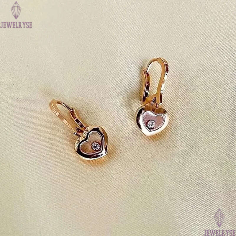 Luxury love heart designer earrings for women 18k rose gold clear Acrylic bead slide earring fashion round geometry charm earings ear rings jewelry