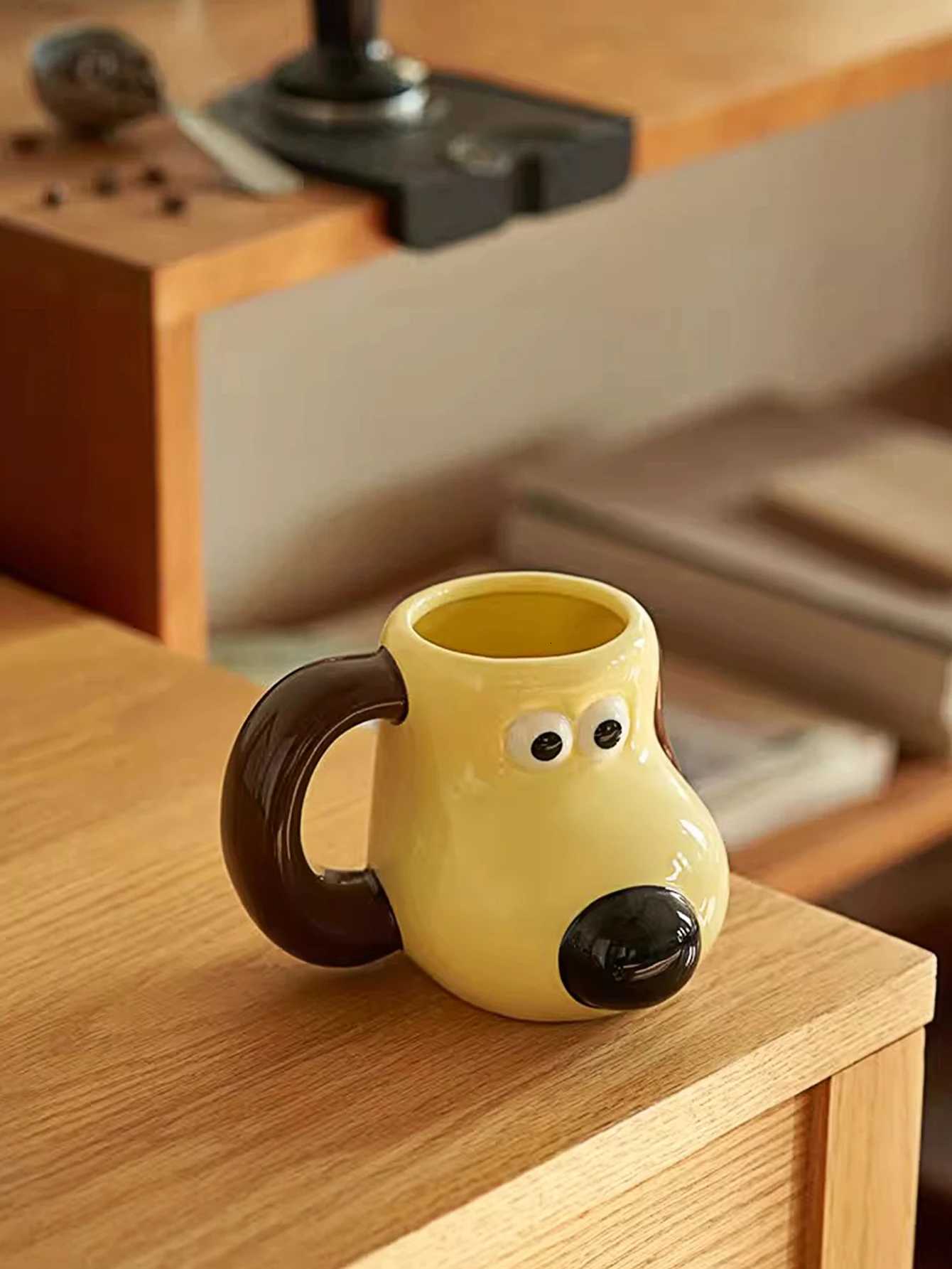 A 520ml large capacity paw dog ceramic g cartoon creative coffee cup off drinking cup household cup suitable for childrens H251209