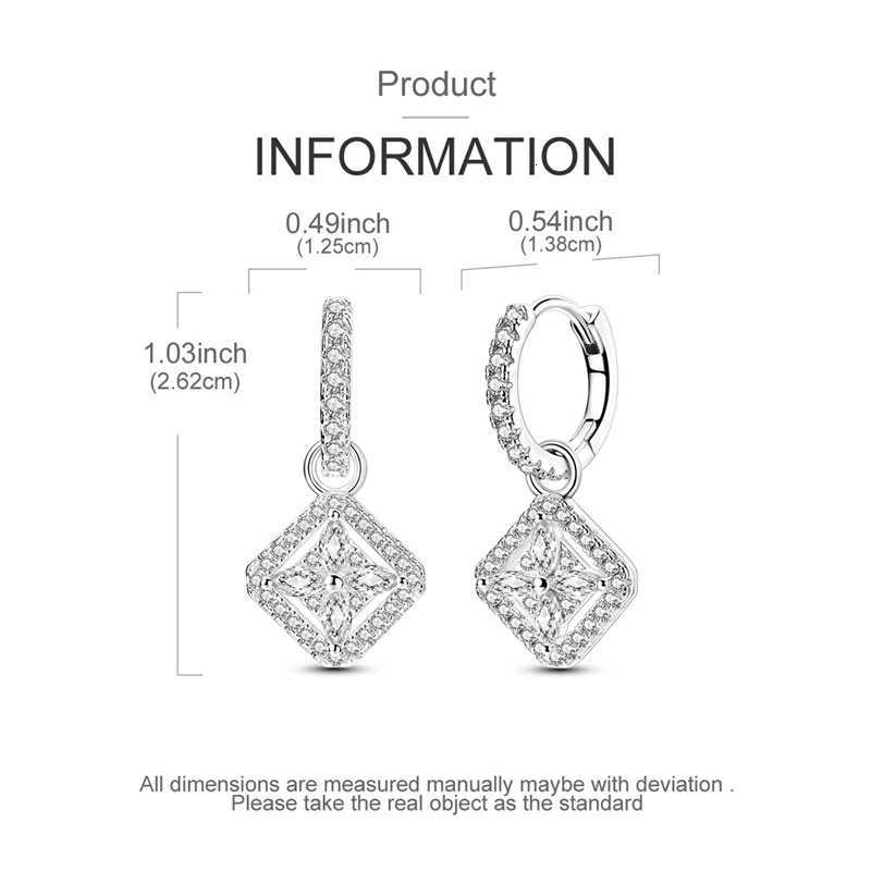 925 Sterling Silver Earrings Women Sparkling White Zirconia Drop Earring For Anniversary Wedding Jewelry Gifts K251209 H260129
