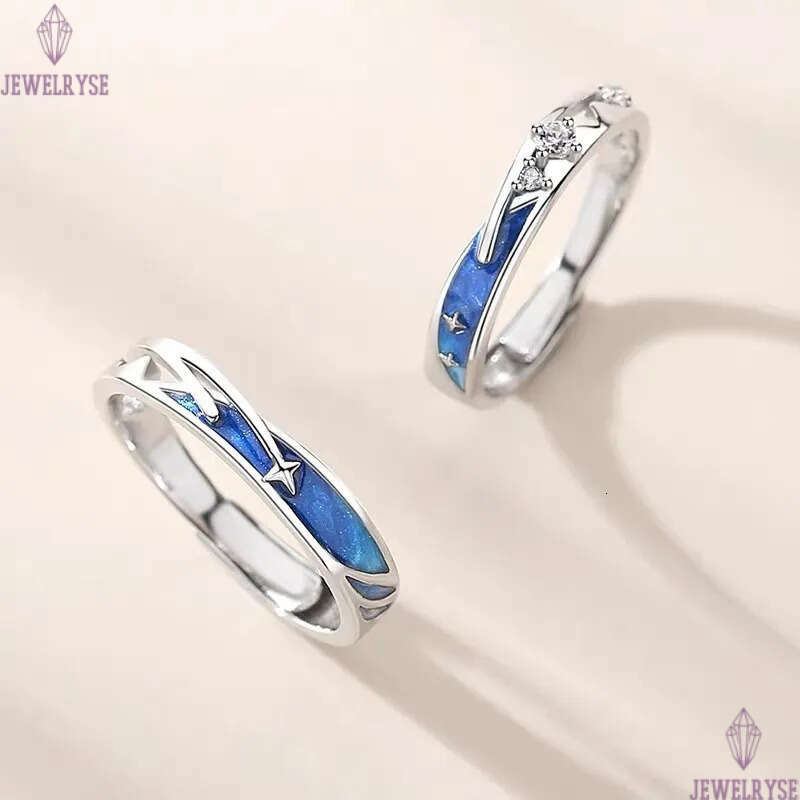 Prince Rose Love Rings S925 silver plated engagement wedding propose lover couple ring jewelry gift