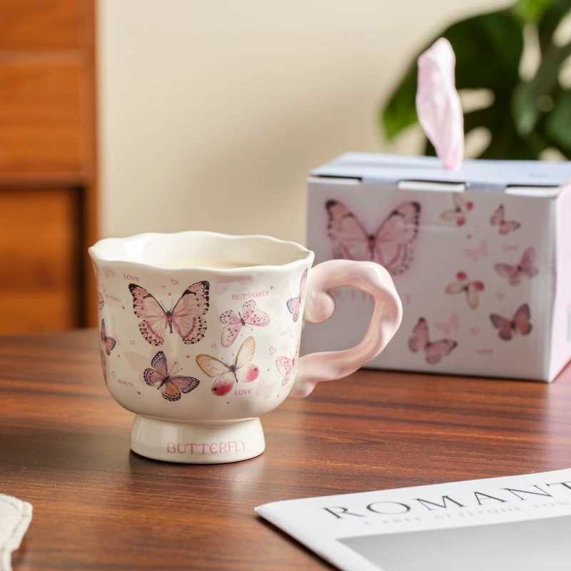 Gift Box Style Ceramic g Household 400ml High Temperature Applique Craft Cups Aesthetic Exquisite Coffee Cup H251209