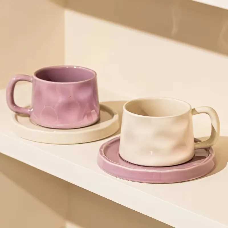 300ML Ceramic Coffee g with Saucer Breakfast Milk g He Off Water Cup Latte Coffee Cup Afternoon teacup Birthday Gifts H251209