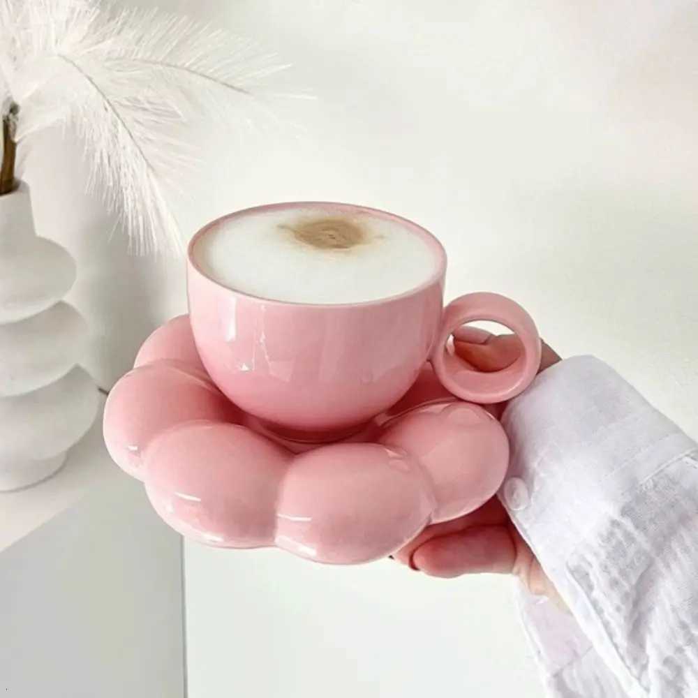 Fashion Coffee g Set Ceramic Flower Shape Tea Cups Milk Cup Breakfast H251209
