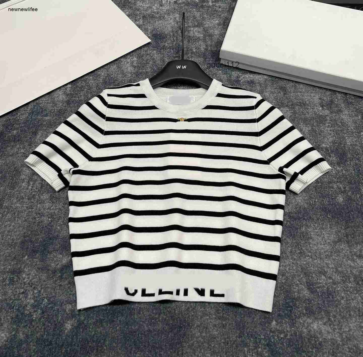 designer t shirt women brand clothing for womens spring top fashion ladies round neck knit shirt Jan 17 celinely celineshirt celineclothes XOQ4