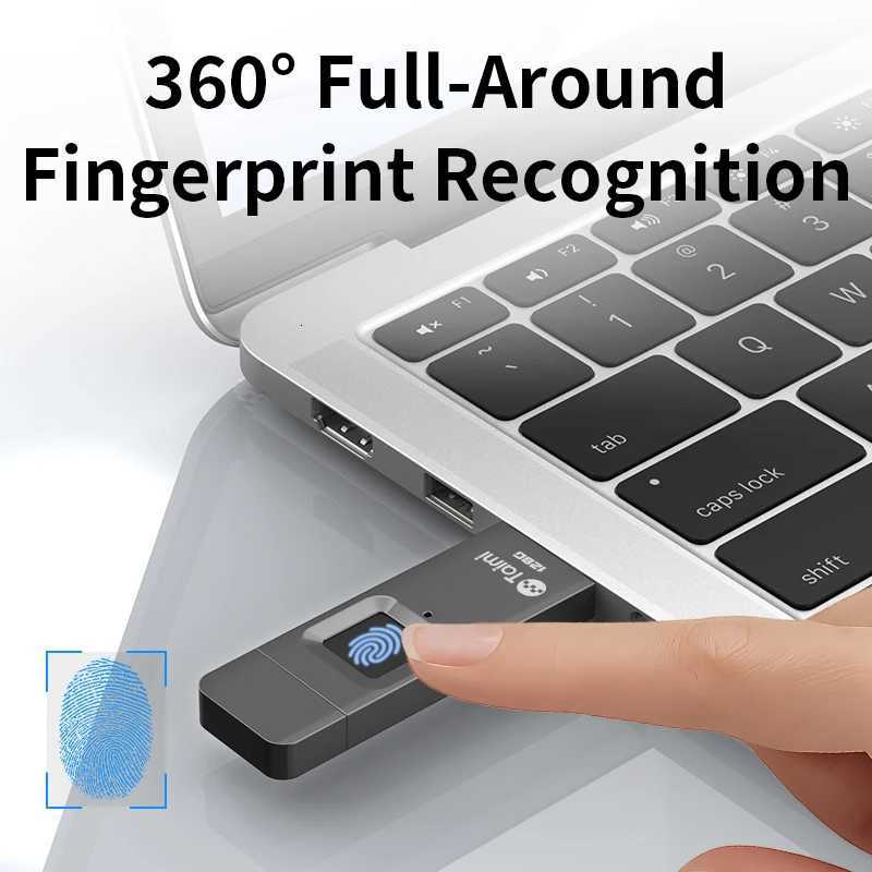 Taimi Fingerprint Encryption USB Flash Drive with Dual Interfaces USB30 And Lightning for Data Security C251209