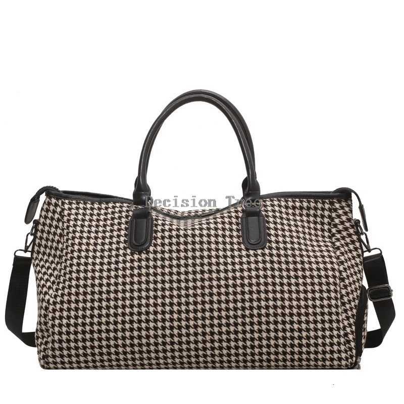 2025 travel handbag plaid pattern fitness yoga bag portable duffel bag storage large capacity mti-functial bag a001 Y251209