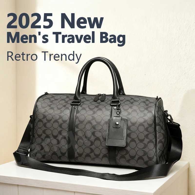 Mens Fi Plaid Mtifunctial Wear Resistant Waterproof Large Capacity Travel Business Lage Bag Handbag Shoder Bag Y251209