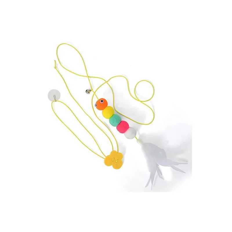 Cat Toy Hanging doors and windows Caterpillar Dragonfly Rubber band rebound Bell toy Automatic Funny Self-hey Interactive Toy 32 M251209