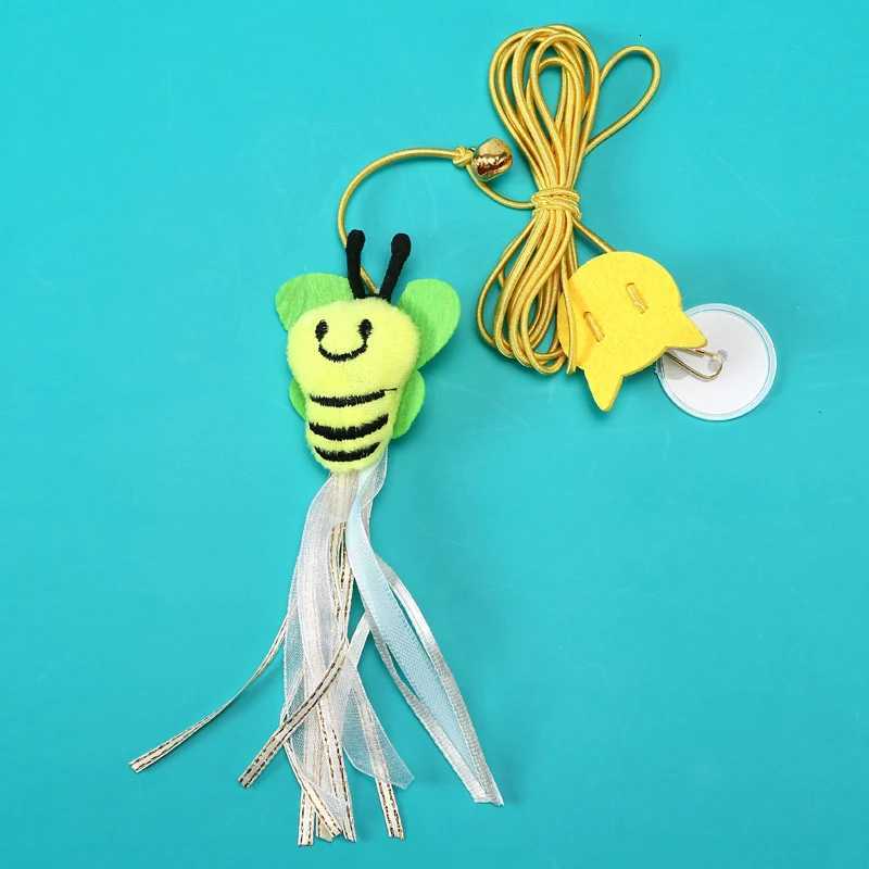 Simulation Cat Toy Cat Scratching Rope Feather Funny Kitten Playing Game Interactive Toy Retractable Hanging Door Pet Supplies M251209