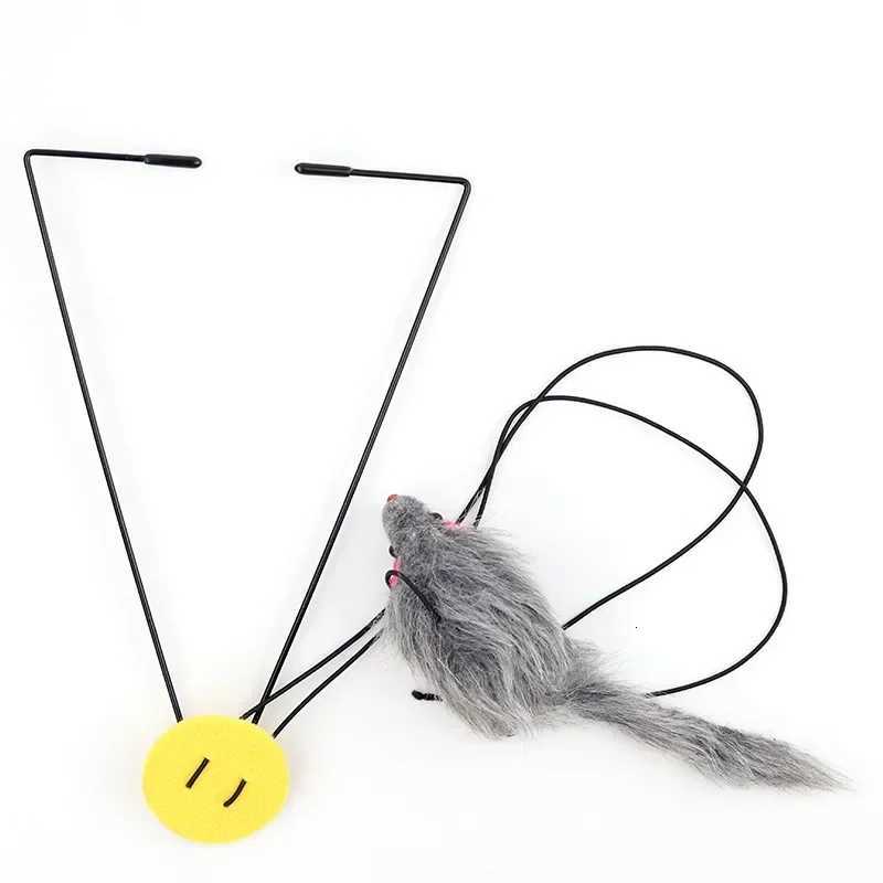 Door Hanging Cat Teasing Stick Pet Toys Retractable Long Line Mouse Interactive Toy Living Room Hanging Toys for Dog Cat M251209